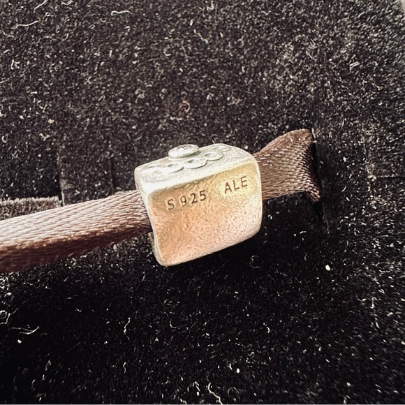 PANDORA Sterling Silver S925 ALE CZ Handbag ALE PURSE Retired - Picture 3 of 3